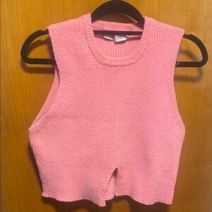 Zara Pink Sleeveless Knit Crop Top